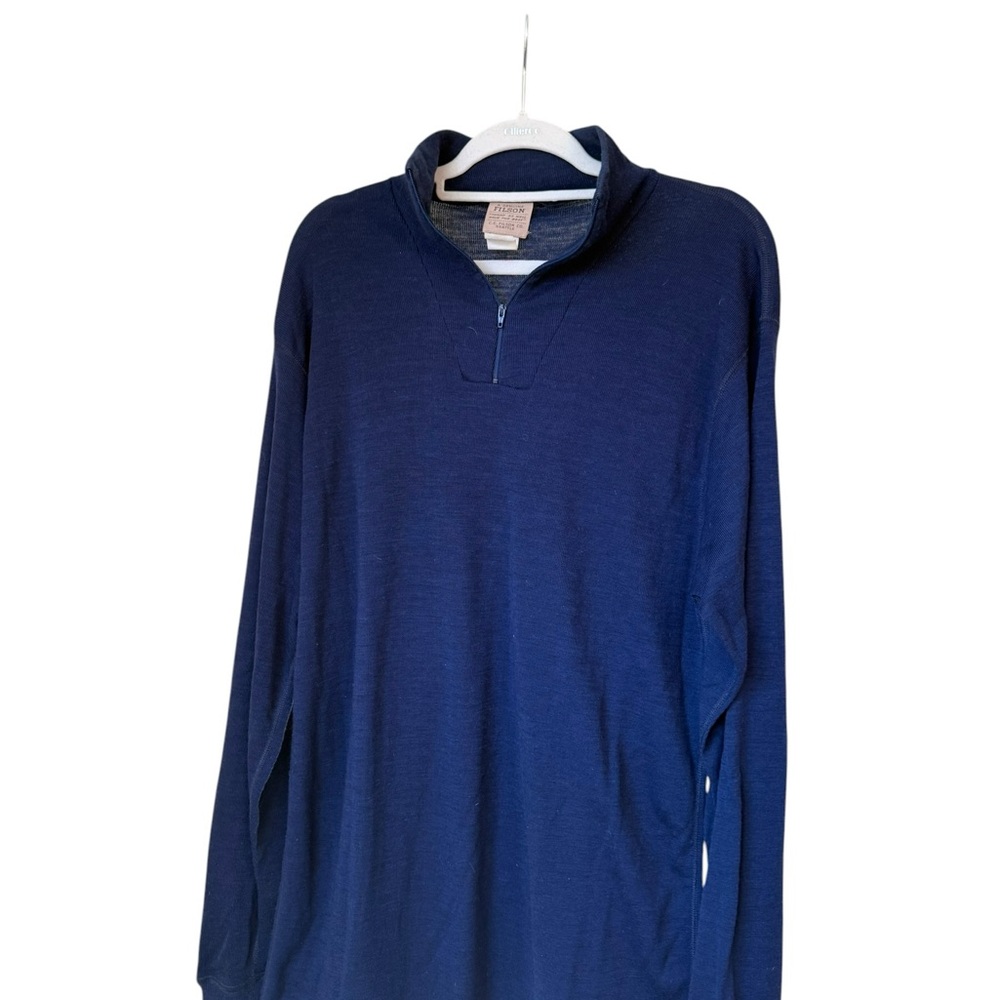 Filson Navy Half-Zip Sweater